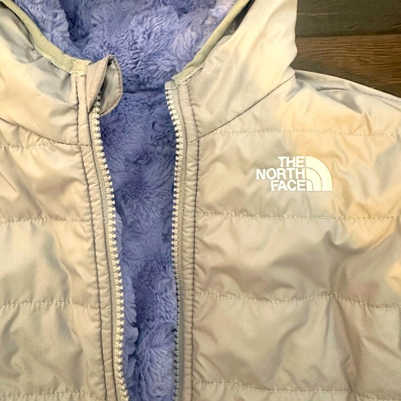 The North Face Toddler Mossbud Swirl Reversible water repellant hooded Jacket - Picture 3 of 7